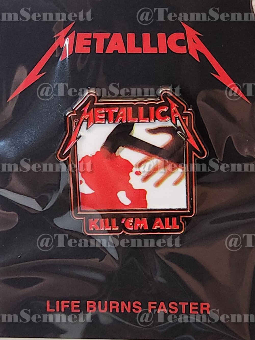 Metallica Kill 'Em All Enamel Pin / Life Burns Faster / Sphere Las Vegas 2026/27